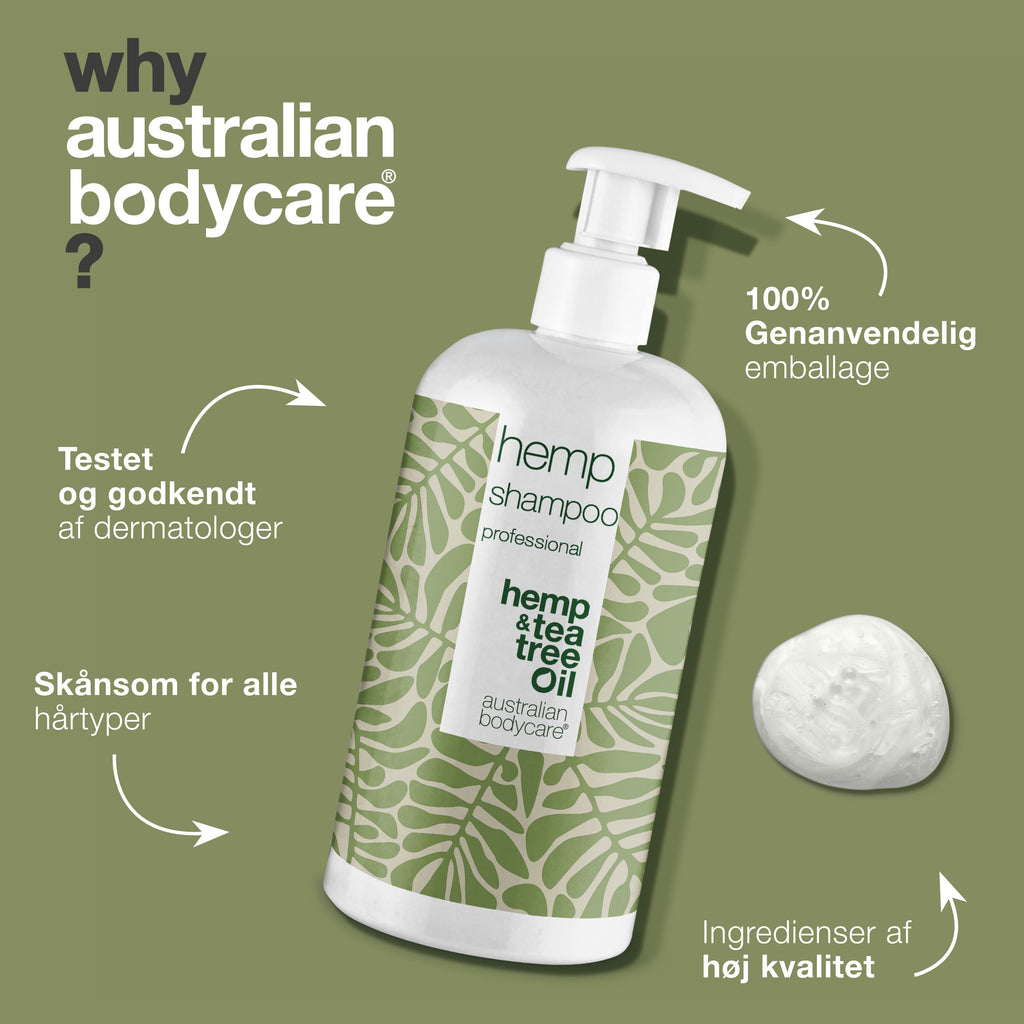 Hamp Shampoo mod tørt hår og irriteret hovedbund — Hamp Shampoo tilfører dyb fugt og næring, samtidig med at den hjælper med at opretholde en balanceret hovedbund.