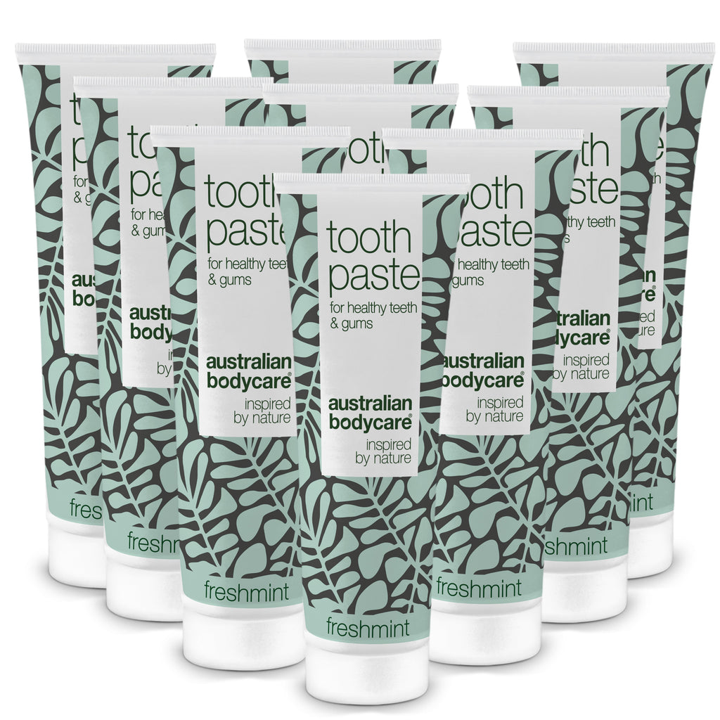 3 stk. Tea Tree Oil Tandpasta Freshmint — Til daglig pleje ved paradentose, svamp og tandkødsbetændelse