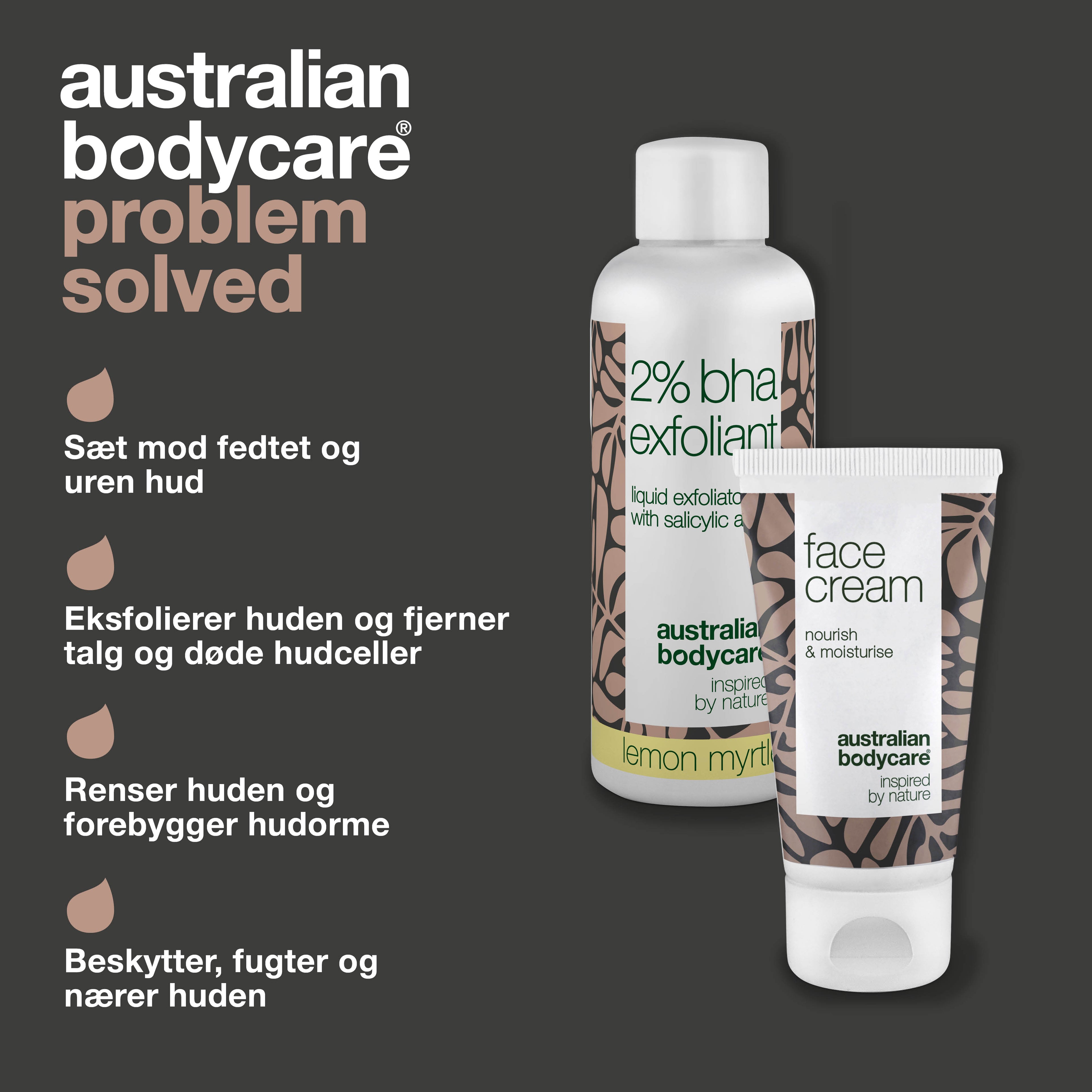 BHA salicylsyre sæt 2 produkter — Modvirker og forebygger fedtet og uren hud