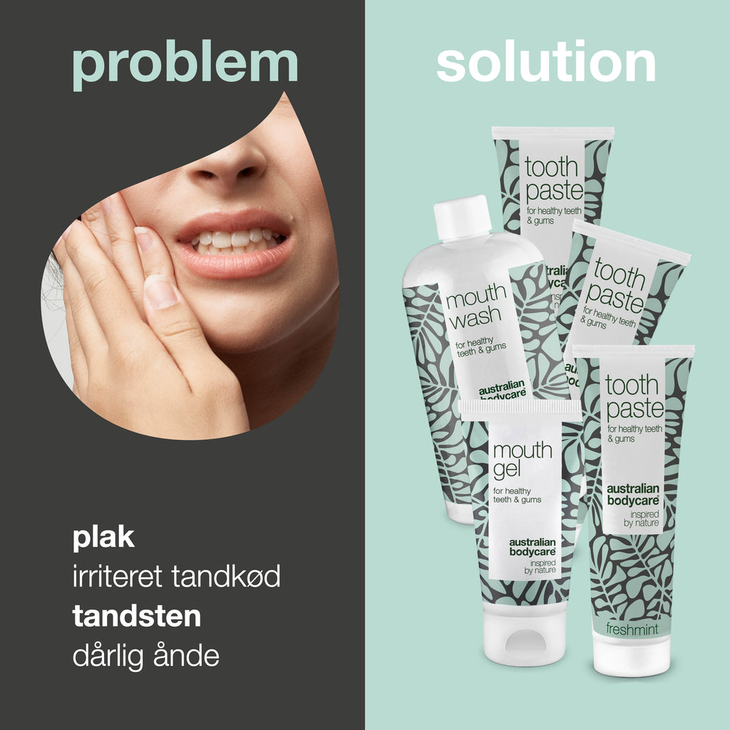 Pakke til pleje ved plak og tandsten — Forebyg plak og tandsten