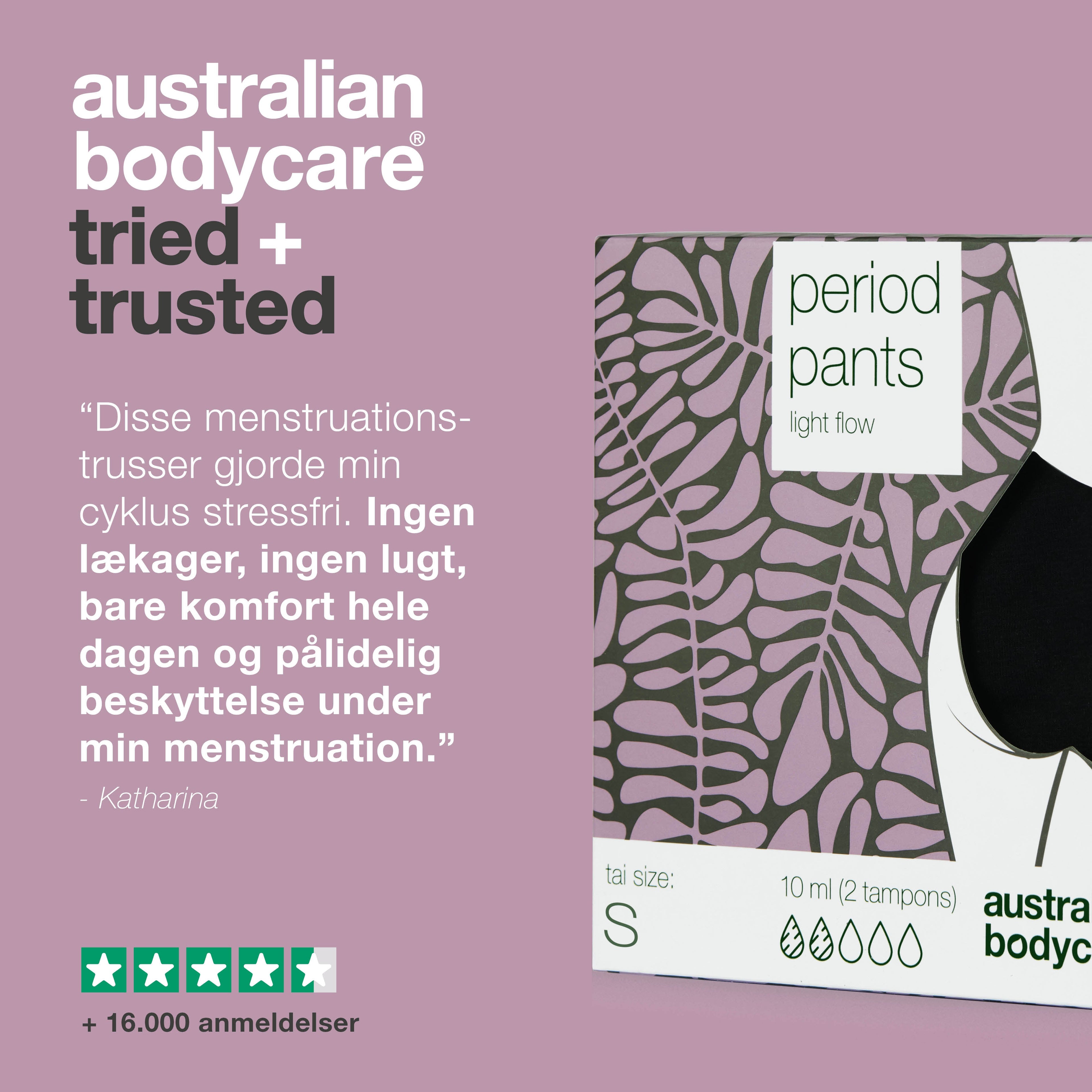 Menstruationstrusser – Slip for tamponer og bind — Prøv menstruationstrusser, der holder dig tør og beskytter mod lækager. Komfortable og perfekte til dag og nat.