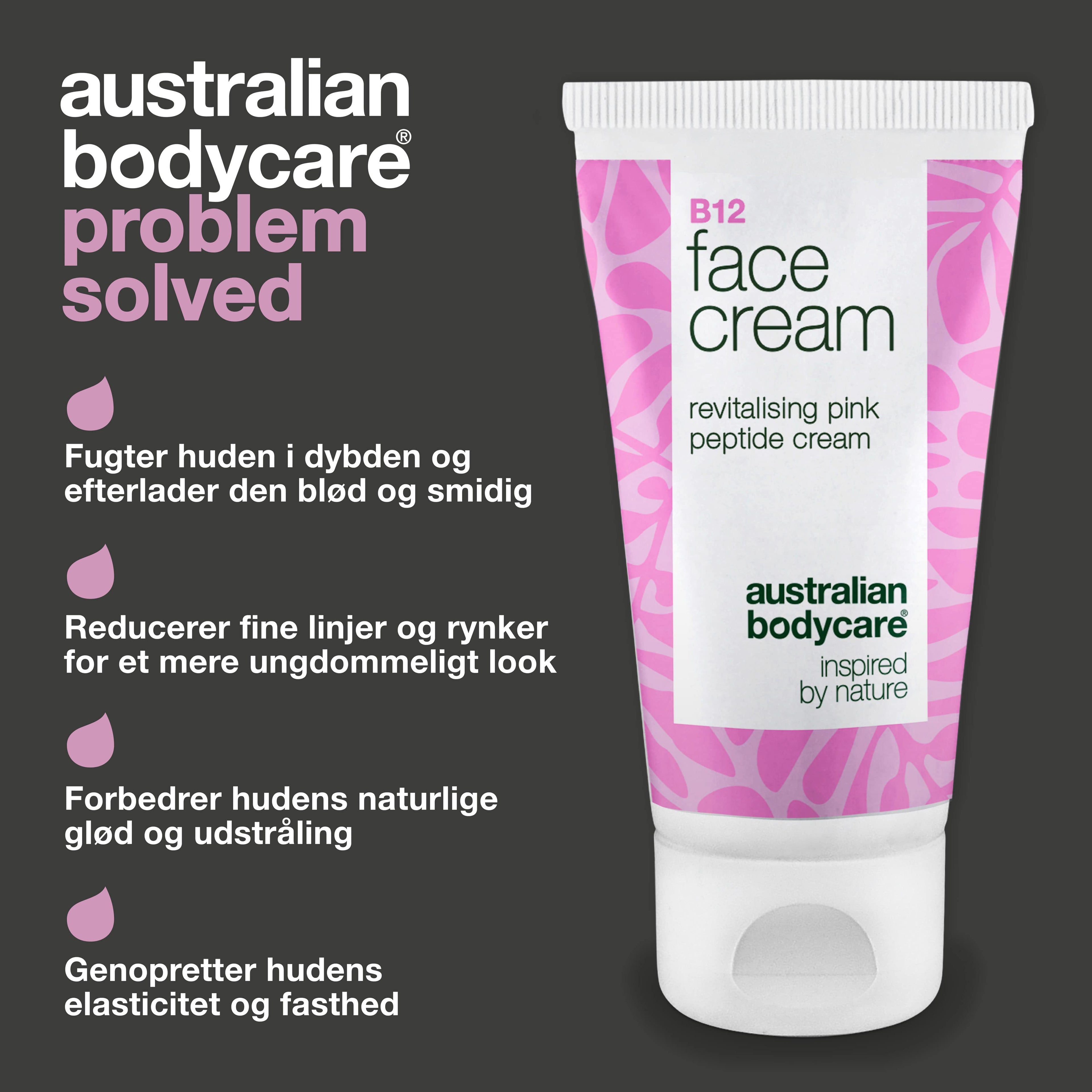 B12 Ansigtscreme – Fornyet fugt og naturlig glød — Anti-age B12 vitamin creme reducerer rynker, genopretter fugt og giver huden en naturlig glød.