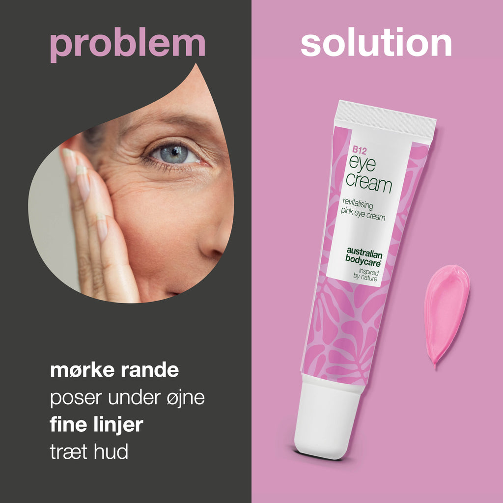 B12 Øjencreme mod poser, mørke rander og fine linjer — B12 øjencreme, der effektivt reducerer poser, mørke rande og fine linjer. Fugtgivende og opstrammende.