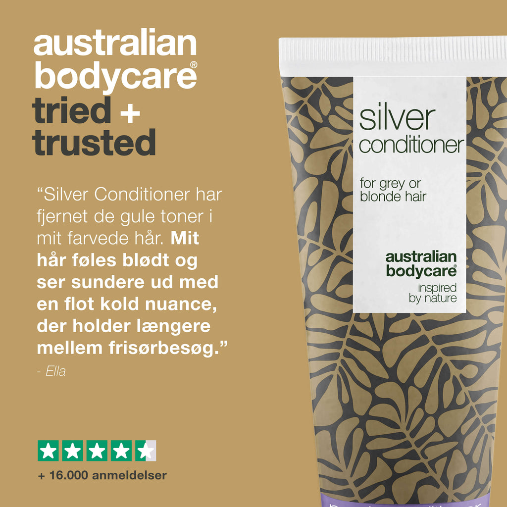 Silver Conditioner til gråt og blondt hår mod gule toner — Balsam med violette pigmenter fjerner gule toner og fremhæver kolde nuancer. Giver glans og styrker håret. Til både naturligt og farvet hår.
