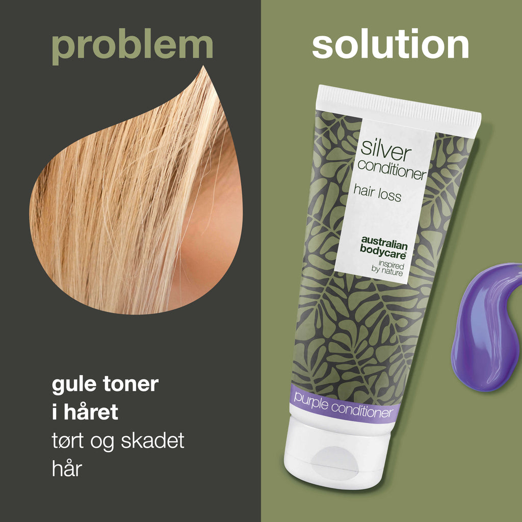 Balsam til gråt og blondt hår – Reducerer hårtab — Plej gråt og blondt hår med Silver Conditioner. Reducerer hårtab, neutraliserer gule toner og efterlader håret blødt og skinnende.