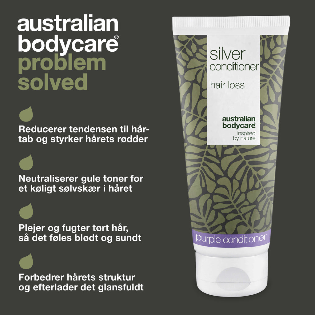 Balsam til gråt og blondt hår – Reducerer hårtab — Plej gråt og blondt hår med Silver Conditioner. Reducerer hårtab, neutraliserer gule toner og efterlader håret blødt og skinnende.
