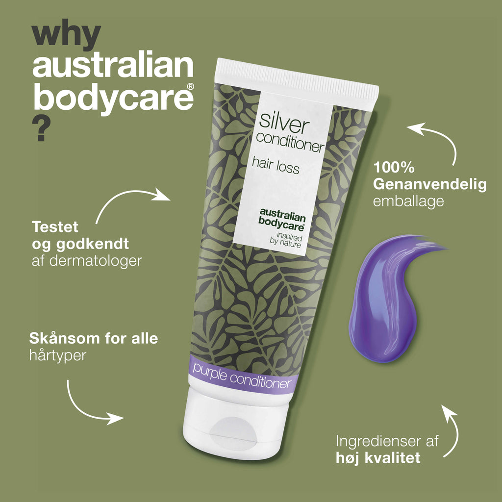 Balsam til gråt og blondt hår – Reducerer hårtab — Plej gråt og blondt hår med Silver Conditioner. Reducerer hårtab, neutraliserer gule toner og efterlader håret blødt og skinnende.