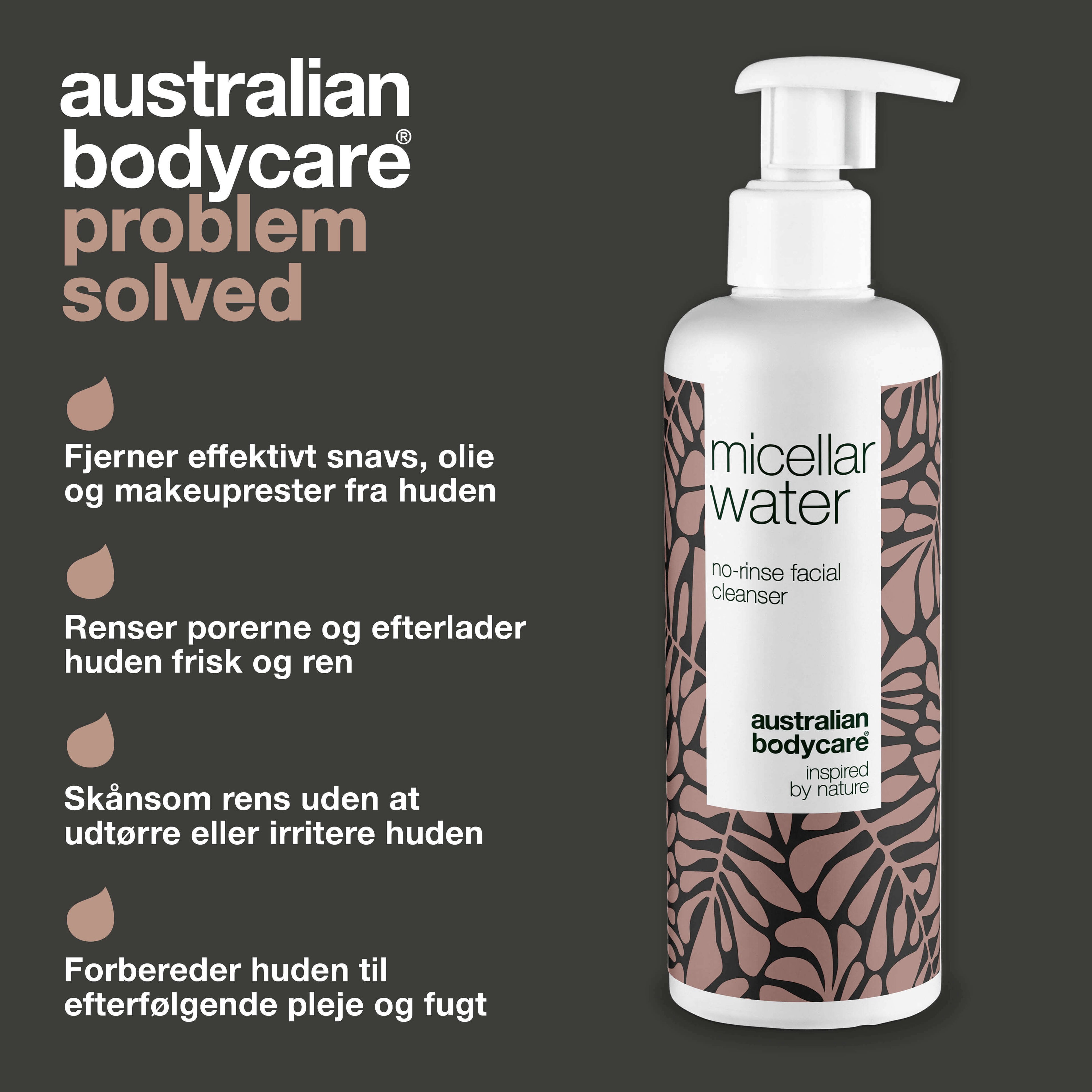 Micellar Water – Effektiv rens til uren og fedtet hud — Micellar Water fjerner makeup, snavs og overskydende olie. Perfekt til uren hud og daglig ansigtsrens.