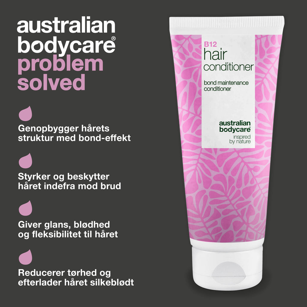 Vitamin B12 Hair Conditioner – Styrker tørt og svækket hår indefra — Vitamin B12 Hair Conditioner mod skadet hår. Bond-effekt styrker og genopbygger. Med Vitamin B12, Panthenol og Elaya Renova™.