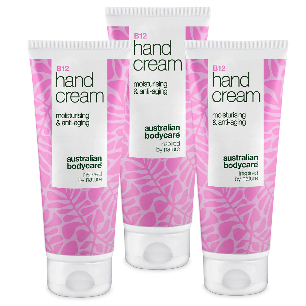 B12 Håndcreme til tørre og rynkede hænder – fugt og pleje — Få ungdommelige, bløde hænder med B12 Håndcreme. Reducerer tørhed og rynker med intens fugt.