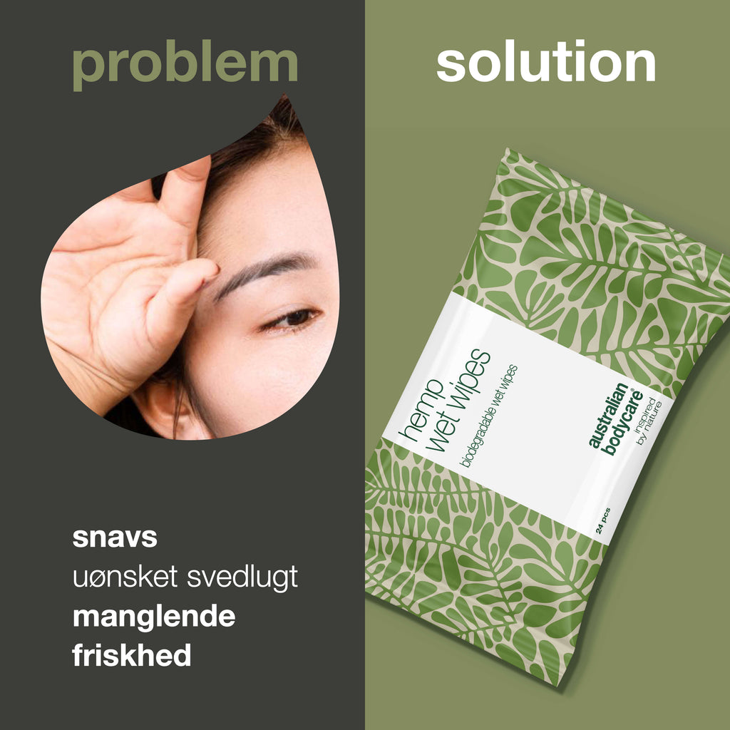 Vådservietter til skånsom rens – med hamp og aloe vera — Effektive vådservietter, der renser og opfrisker huden. Med hampfrøolie og aloe vera. Perfekte til hænder, ansigt og krop.