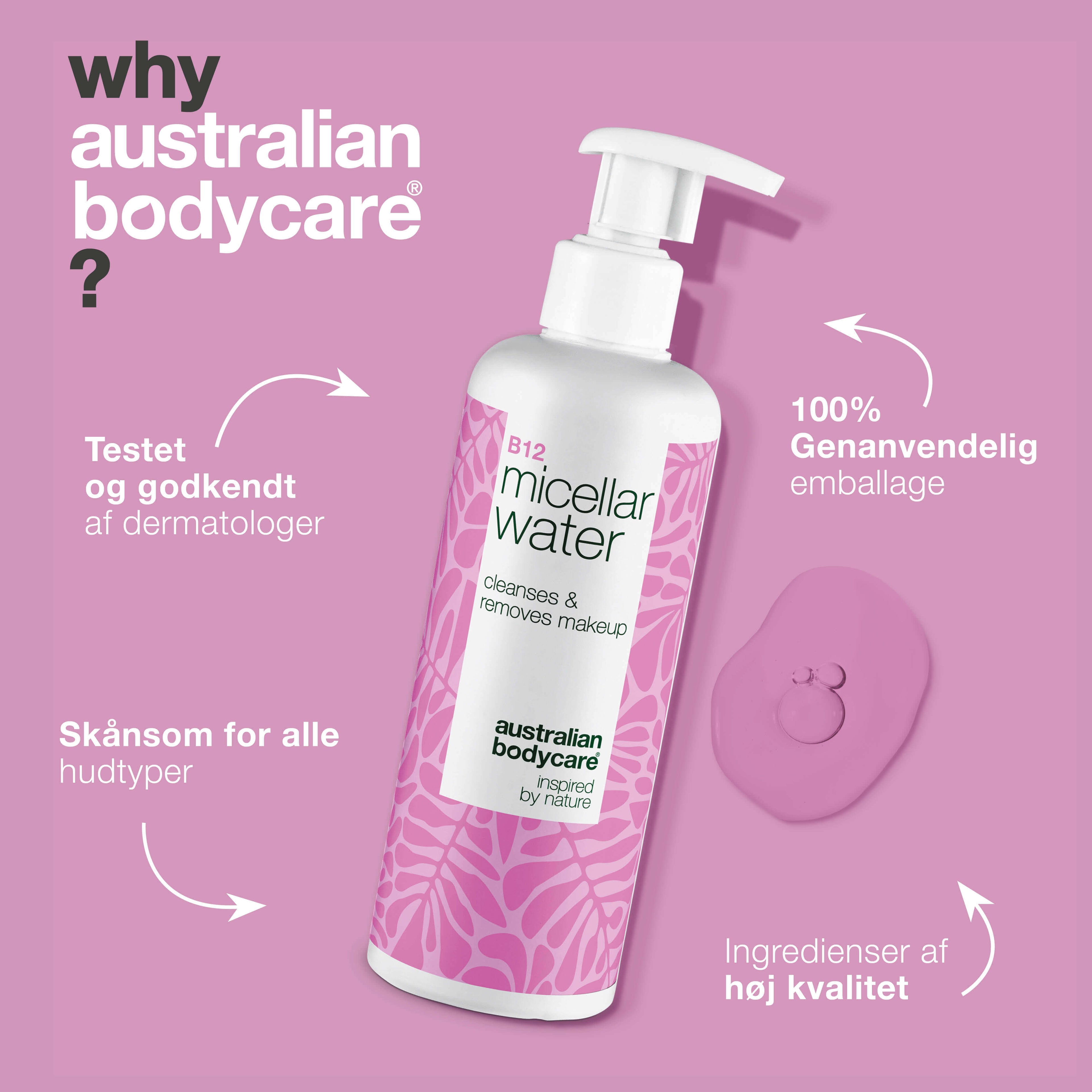 Micellar Water – Fjerner makeup og beroliger sart, tør hud