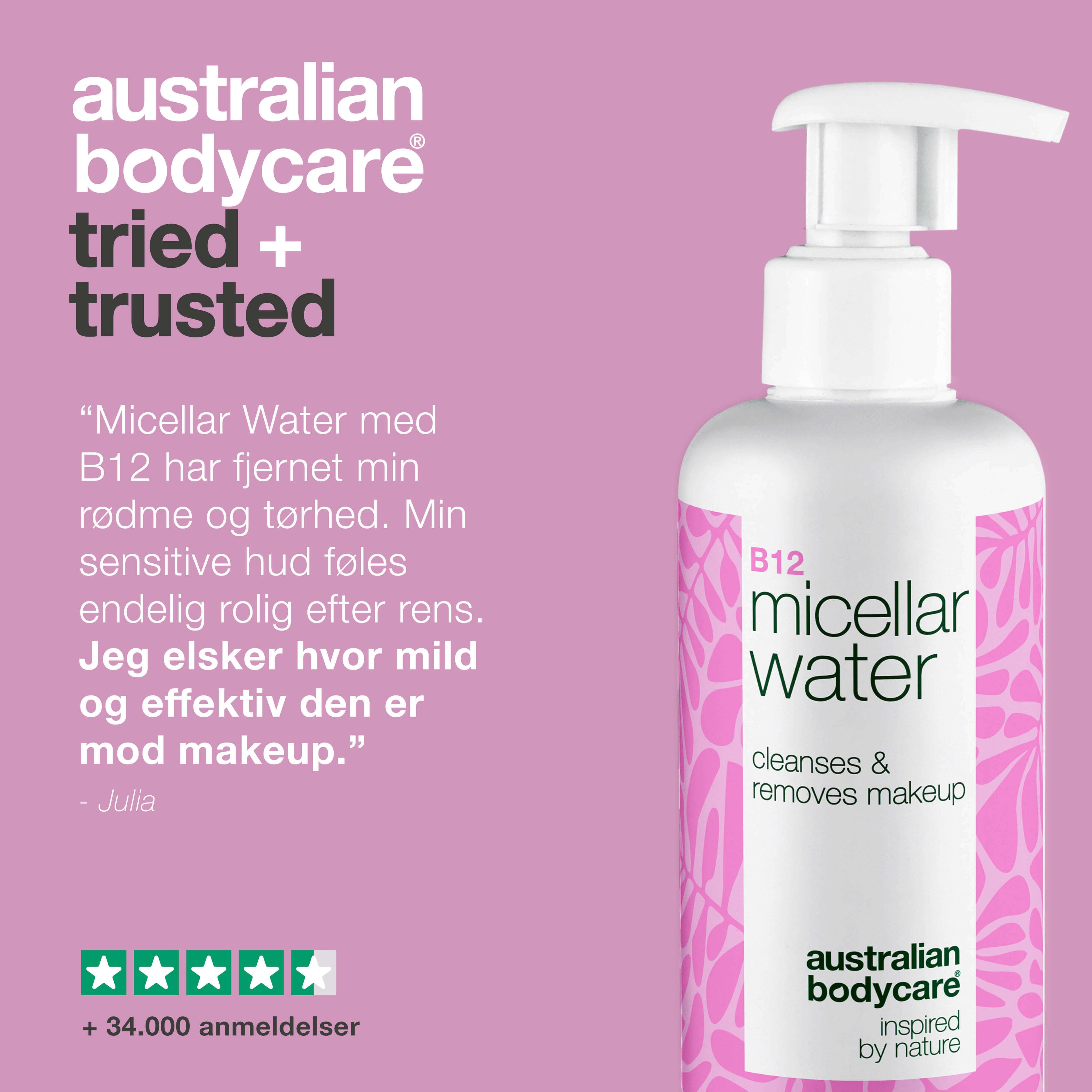 Micellar Water – Fjerner makeup og beroliger sart, tør hud