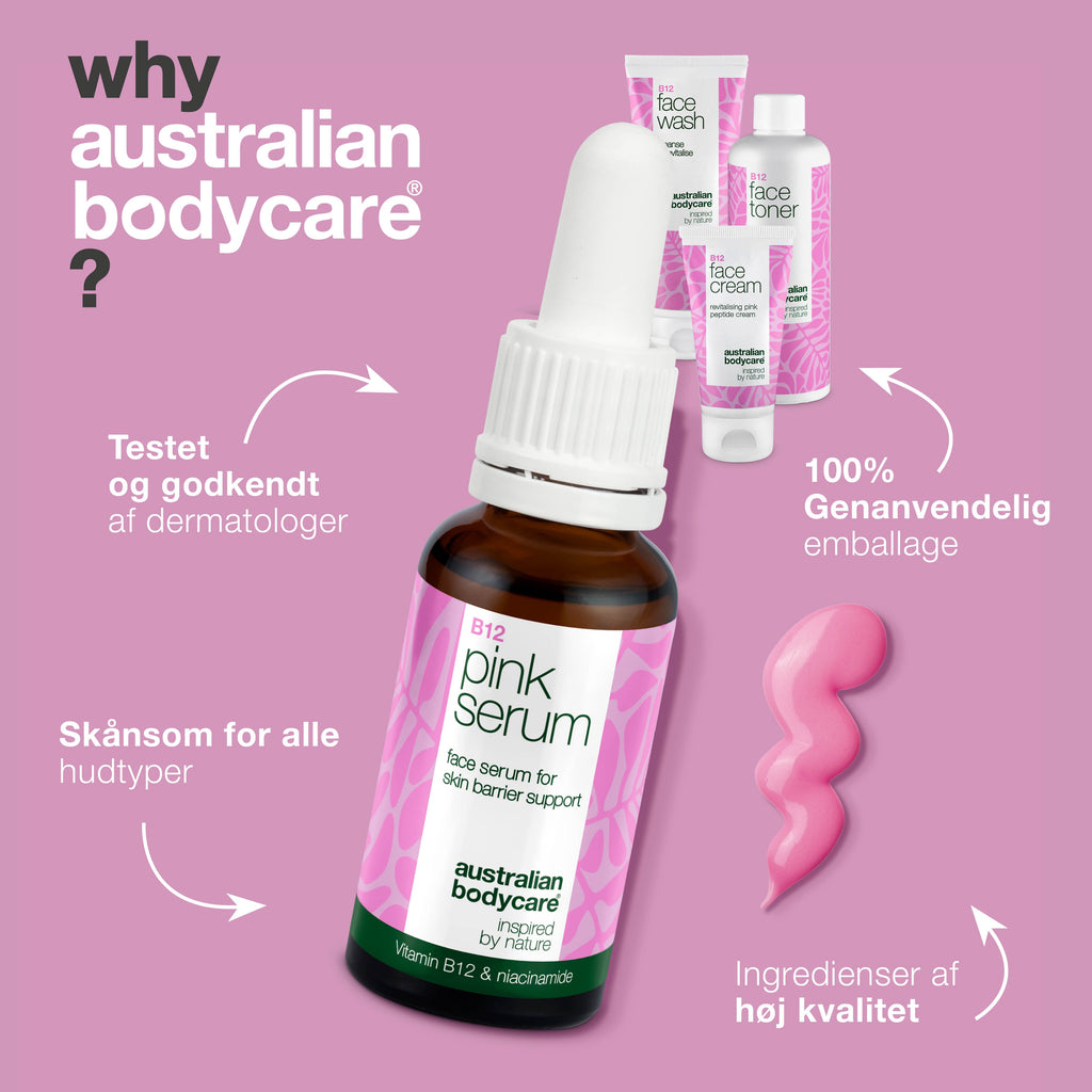 B12 Hudpleje til overgangsalderen – Revitaliser din hud — Giv din hud i overgangsalderen nyt liv med vores B12 sæt, der genopretter fugt og elasticitet.
