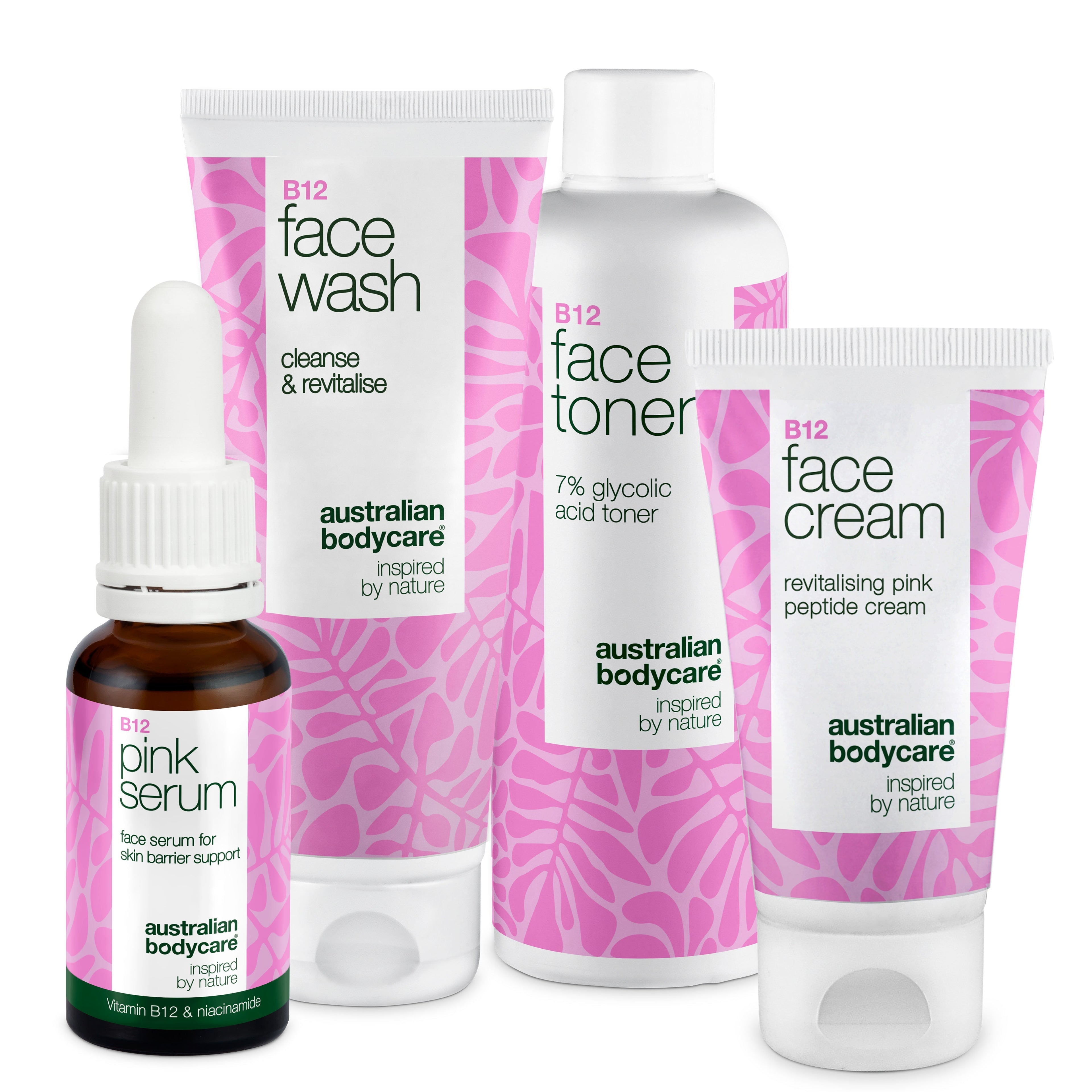 B12 Hudpleje til overgangsalderen – Revitaliser din hud — Giv din hud i overgangsalderen nyt liv med vores B12 sæt, der genopretter fugt og elasticitet.