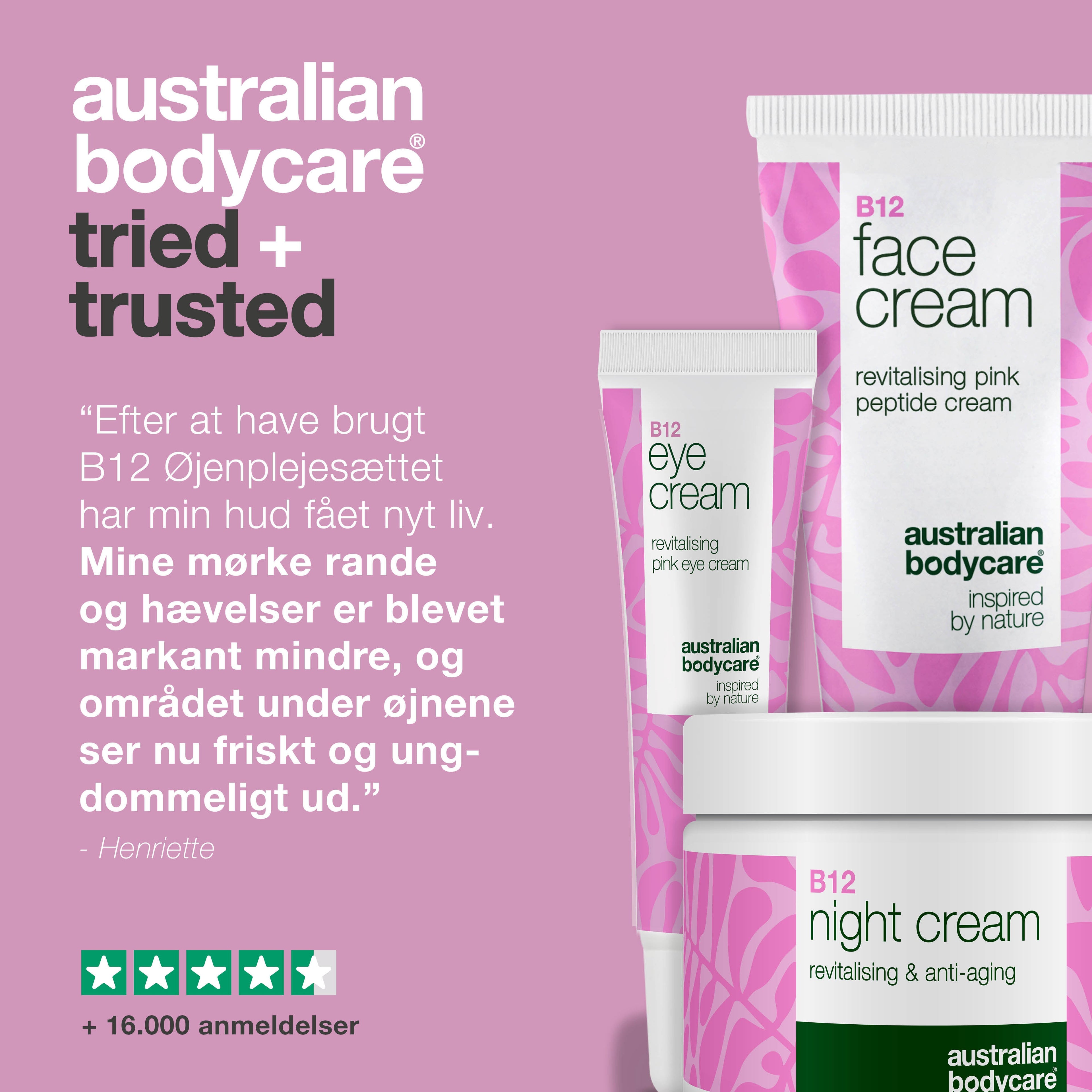 B12 Øjenplejesæt mod poser og mørke rande — Effektivt B12-sæt mod mørke rande og poser. Giver fugt og fornyet glød til øjenområdet.