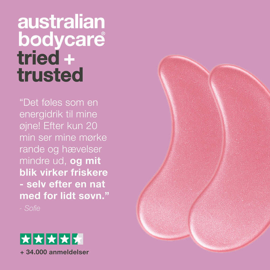 Øjenmasker med B12-vitamin og Collagen mod mørke rande og hævelser — Reducer mørke rande og poser under øjnene med B12 Eye Patches. Fugter og opfrisker huden på kun 20 min. Perfekt til trætte øjne!