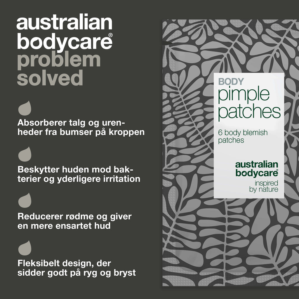 Body Pimple Patches – Bumseplastre til ryg og bryst — Effektive bumseplastre til ryg, bryst og skuldre. Absorberer talg, beskytter huden og reducerer urenheder. Perfekt til store udbrud.