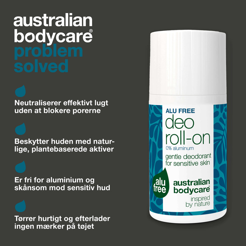 Naturlig roll-on deodorant uden aluminium mod svedlugt — Aluminiumsfri deodorant der effektivt modvirker svedlugt – uden irritation. Naturlig og mild til selv sart hud.