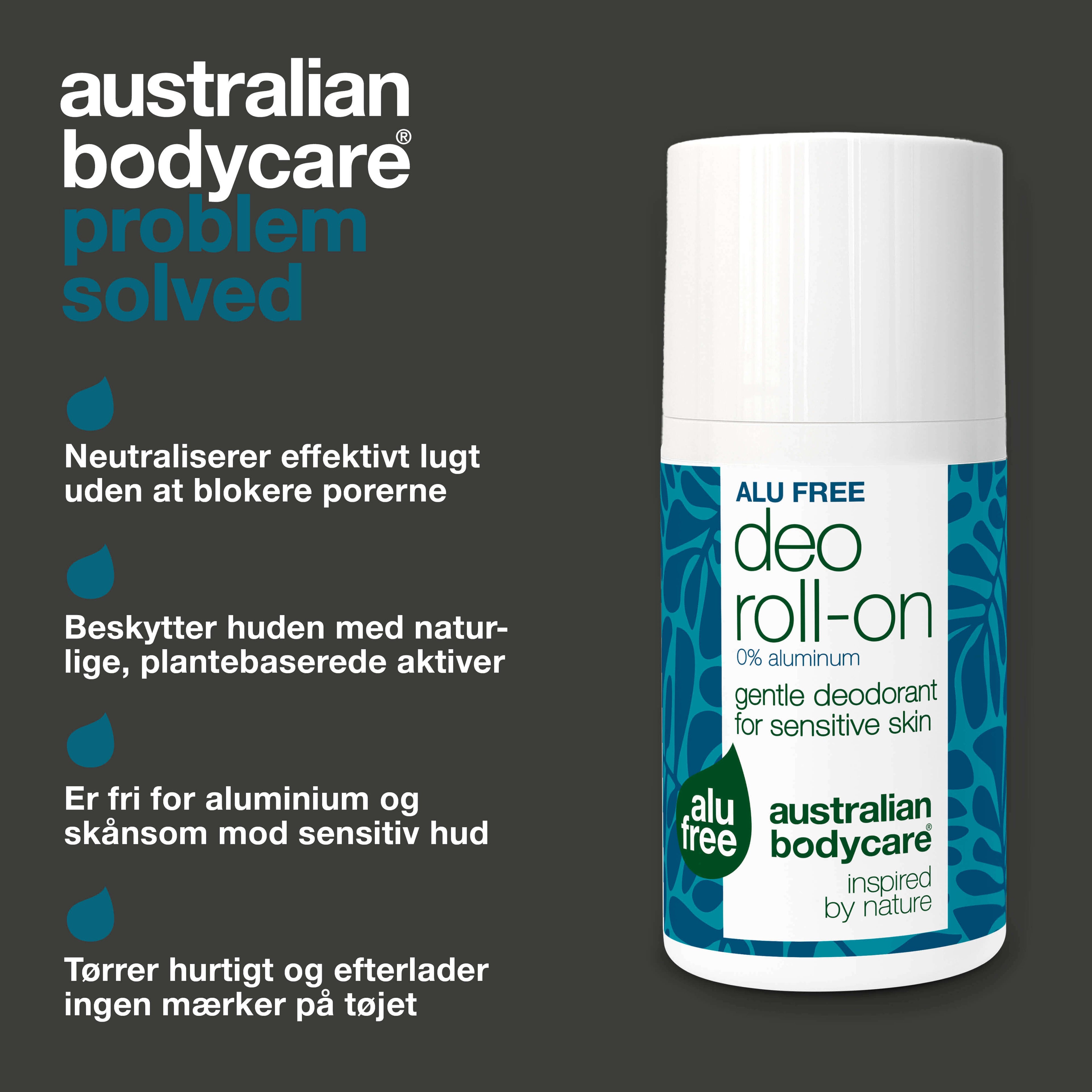 Naturlig roll-on deodorant uden aluminium mod svedlugt — Aluminiumsfri deodorant der effektivt modvirker svedlugt – uden irritation. Naturlig og mild til selv sart hud.