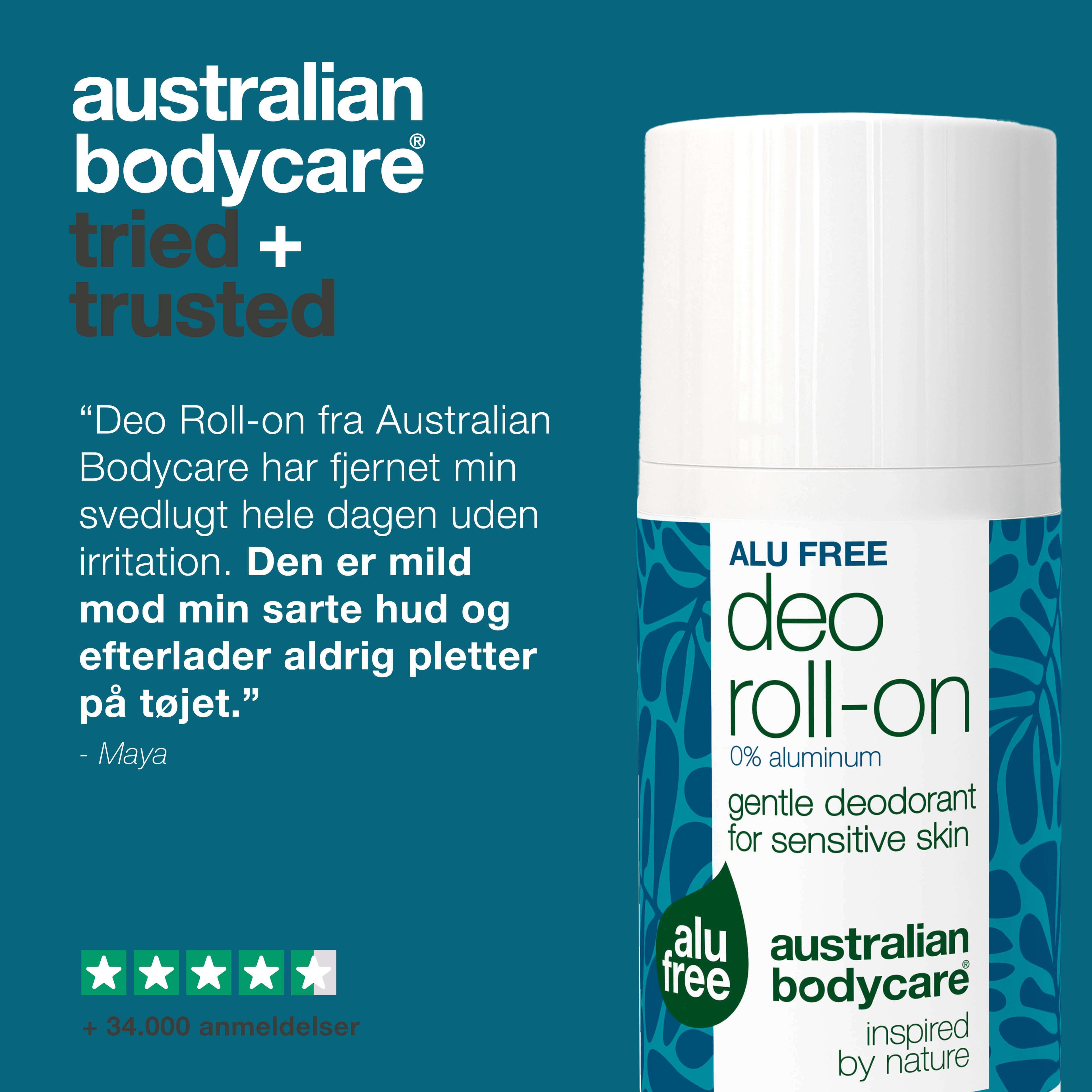 Naturlig roll-on deodorant uden aluminium mod svedlugt — Aluminiumsfri deodorant der effektivt modvirker svedlugt – uden irritation. Naturlig og mild til selv sart hud.