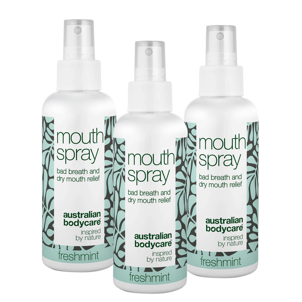 Mundspray mod tør mund og dårlig ånde – frisk ånde hele dagen — Effektiv mundspray, der fugter tør mund og giver frisk ånde. Brug dagligt for en ren og behagelig fornemmelse. Perfekt til brug på farten.