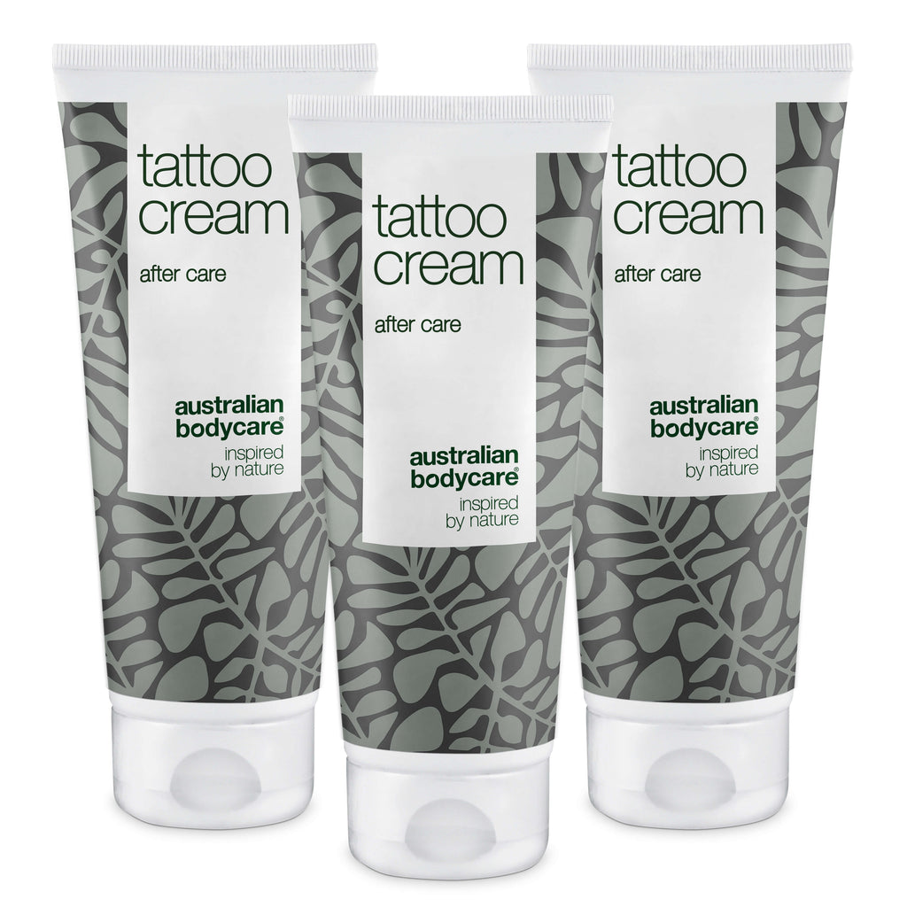 Tattoo Creme – Fugter, beroliger og bevarer farven — Tattoo Creme med Panthenol og Ricinusolie fugter, beskytter og plejer både nye og gamle tatoveringer. Holder farverne friske.
