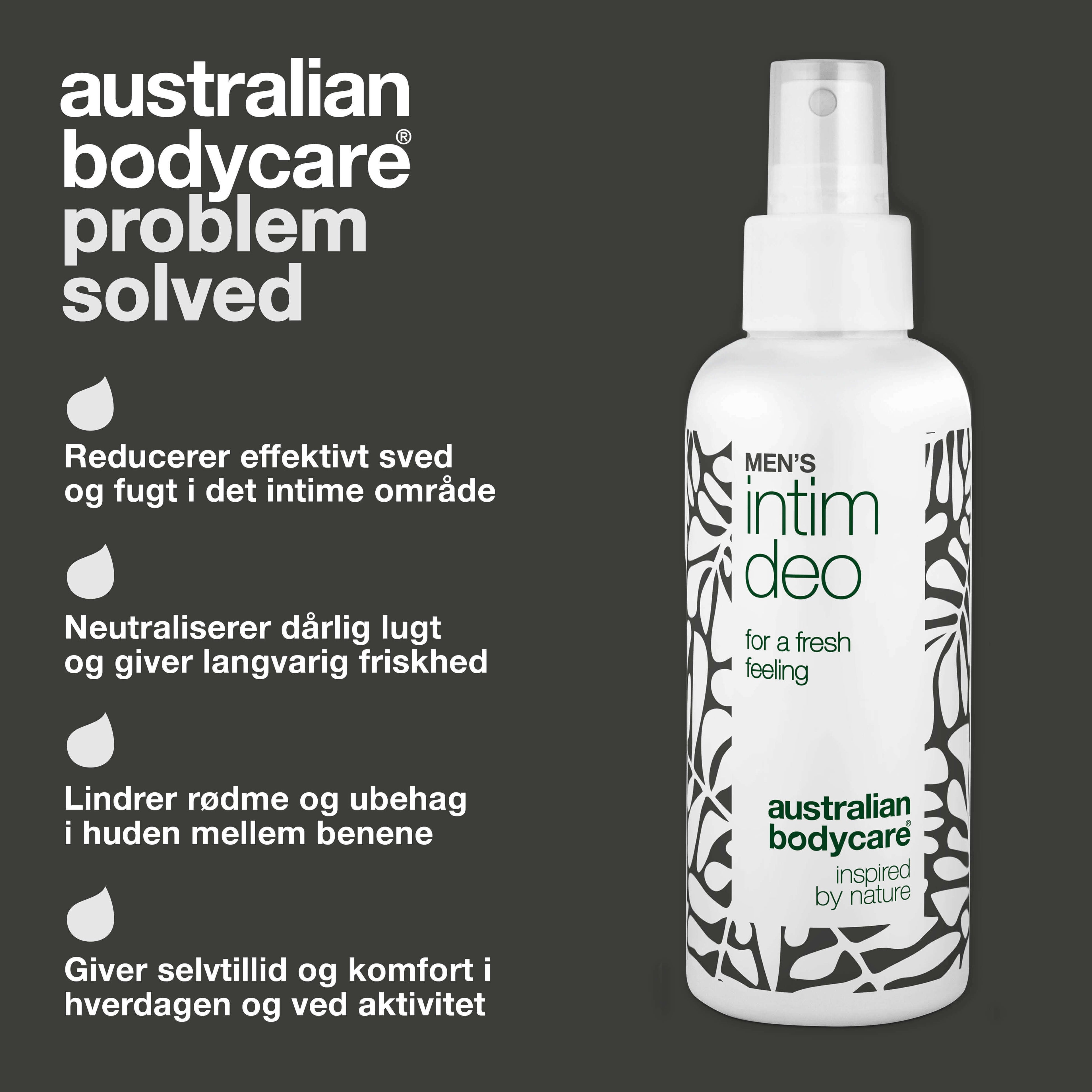 Intim Deo til mænd mod sved, lugt og ubehag i skridtet — Intim Deo til mænd mod sved, lugt og kløe. Giver friskhed og komfort hele dagen – ideel til daglig brug.