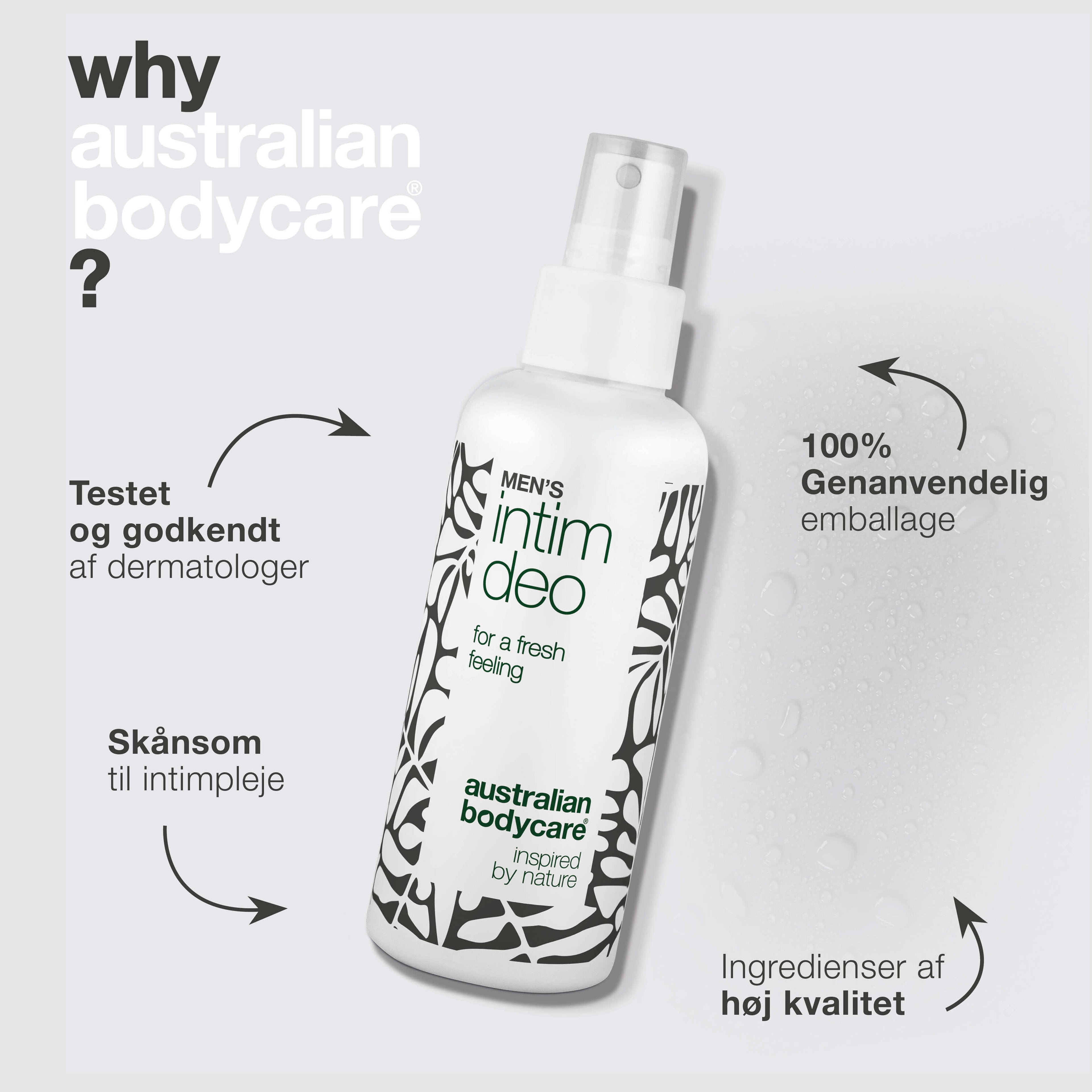 Intim Deo til mænd mod sved, lugt og ubehag i skridtet — Intim Deo til mænd mod sved, lugt og kløe. Giver friskhed og komfort hele dagen – ideel til daglig brug.