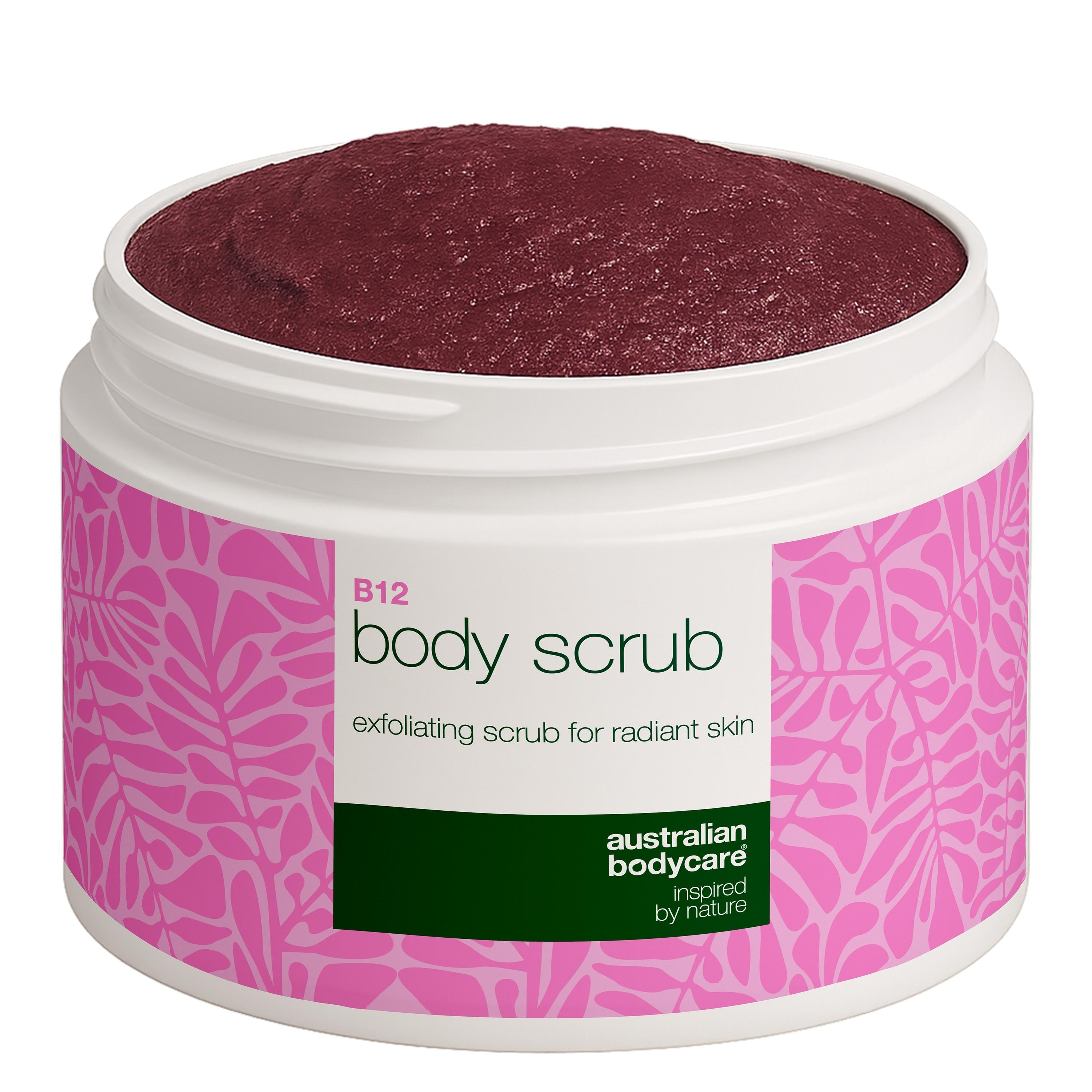 B12 Body Scrub – Eksfoliér og fugt for en blød, strålende hud — Få en fornyet hud med B12 Body Scrub. Eksfolierer og fugter, så huden efterlades blød, glat og strålende.