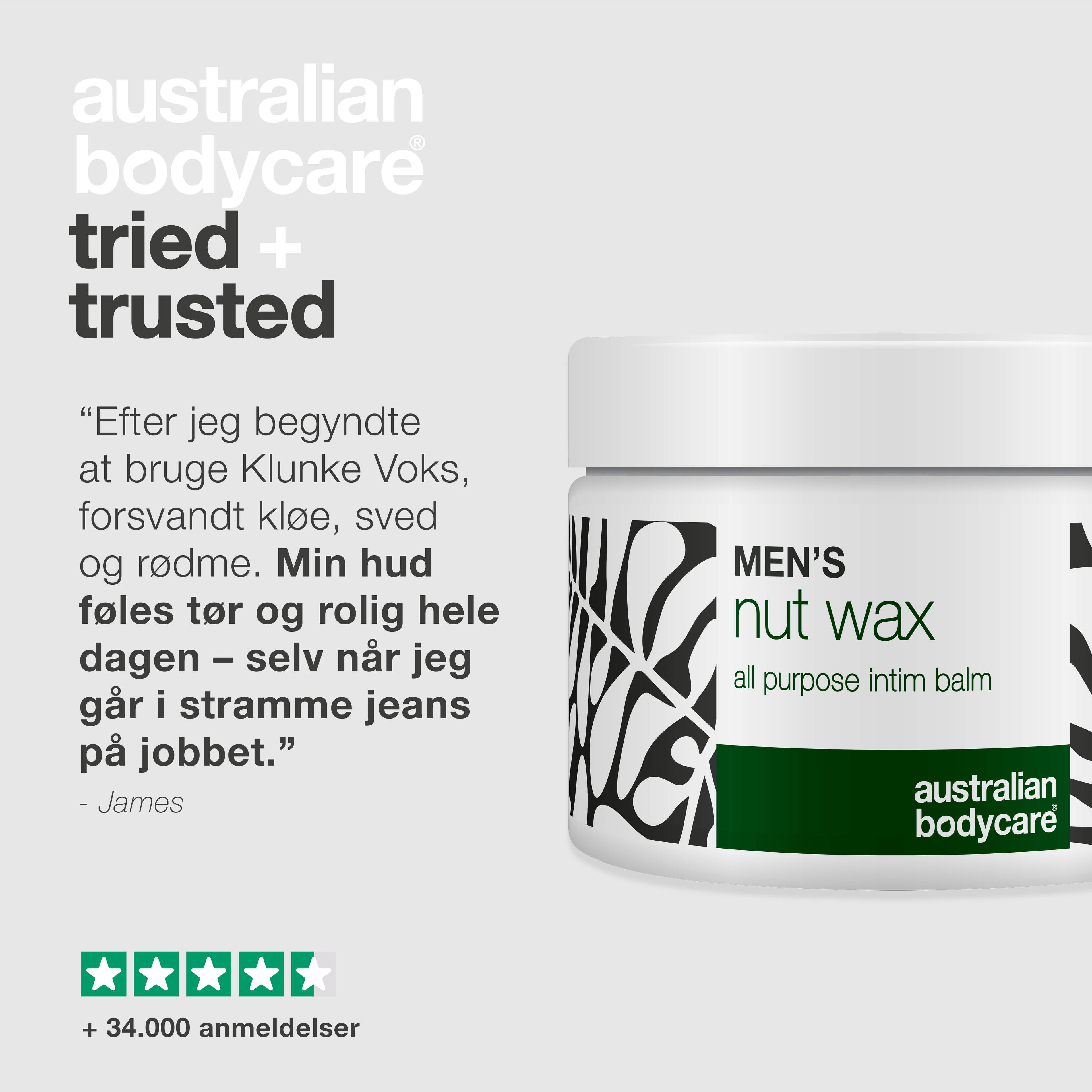 Klunke Voks – mod sved, friktion og lugt i intimområdet — Klunke Voks mod sved, lugt og kløe i skridtet. Blødgør og beskytter med sheasmør, squalane og beroligende bisabolol.