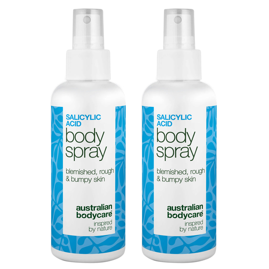 Salicylsyre spray mod bumser og uren hud på kroppen — Salicylsyre spray mod bumser og uren hud. Indeholder salicylsyre og glycolic acid, der renser porer og giver smuk hud.