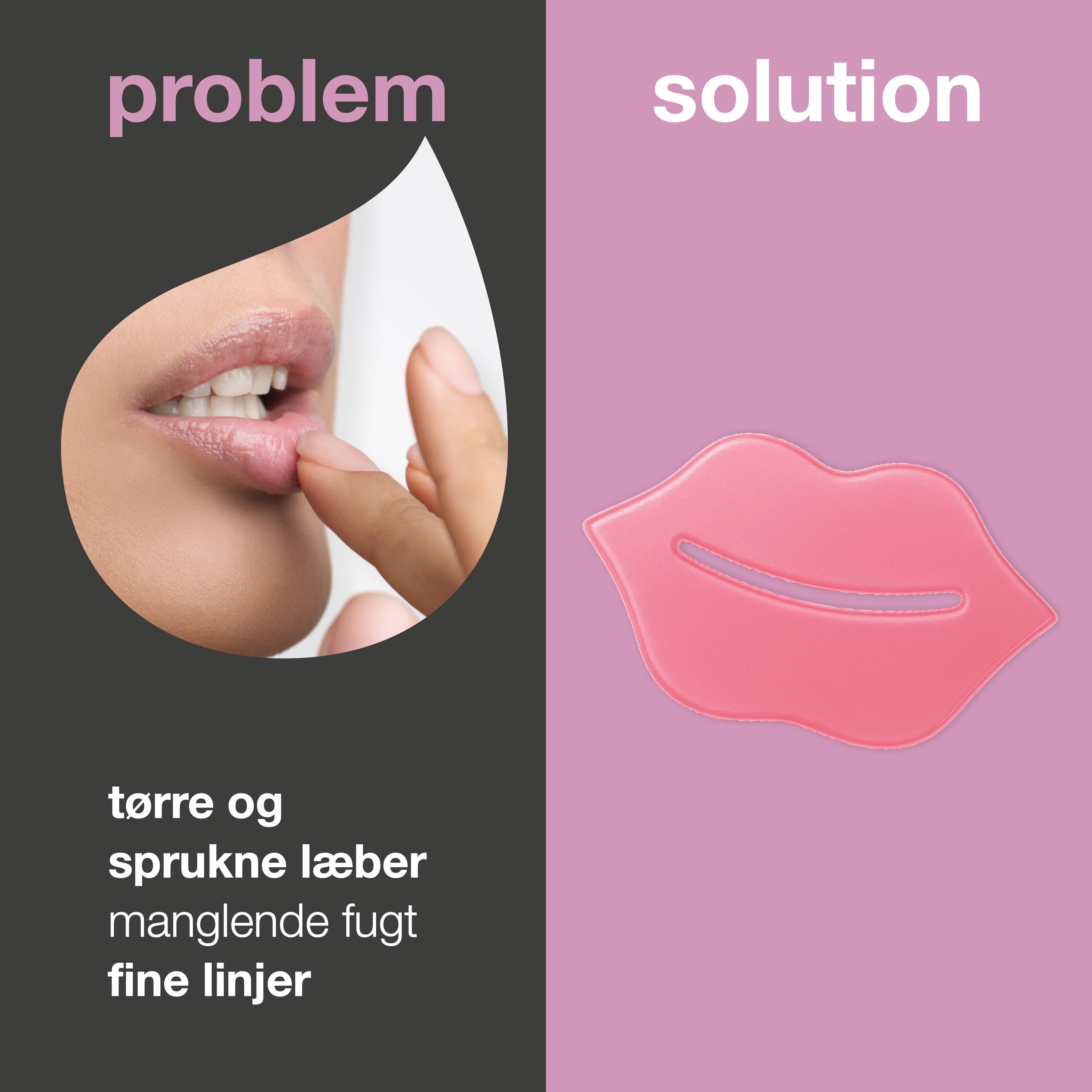 Læbemaske mod tørre læber og fine linjer