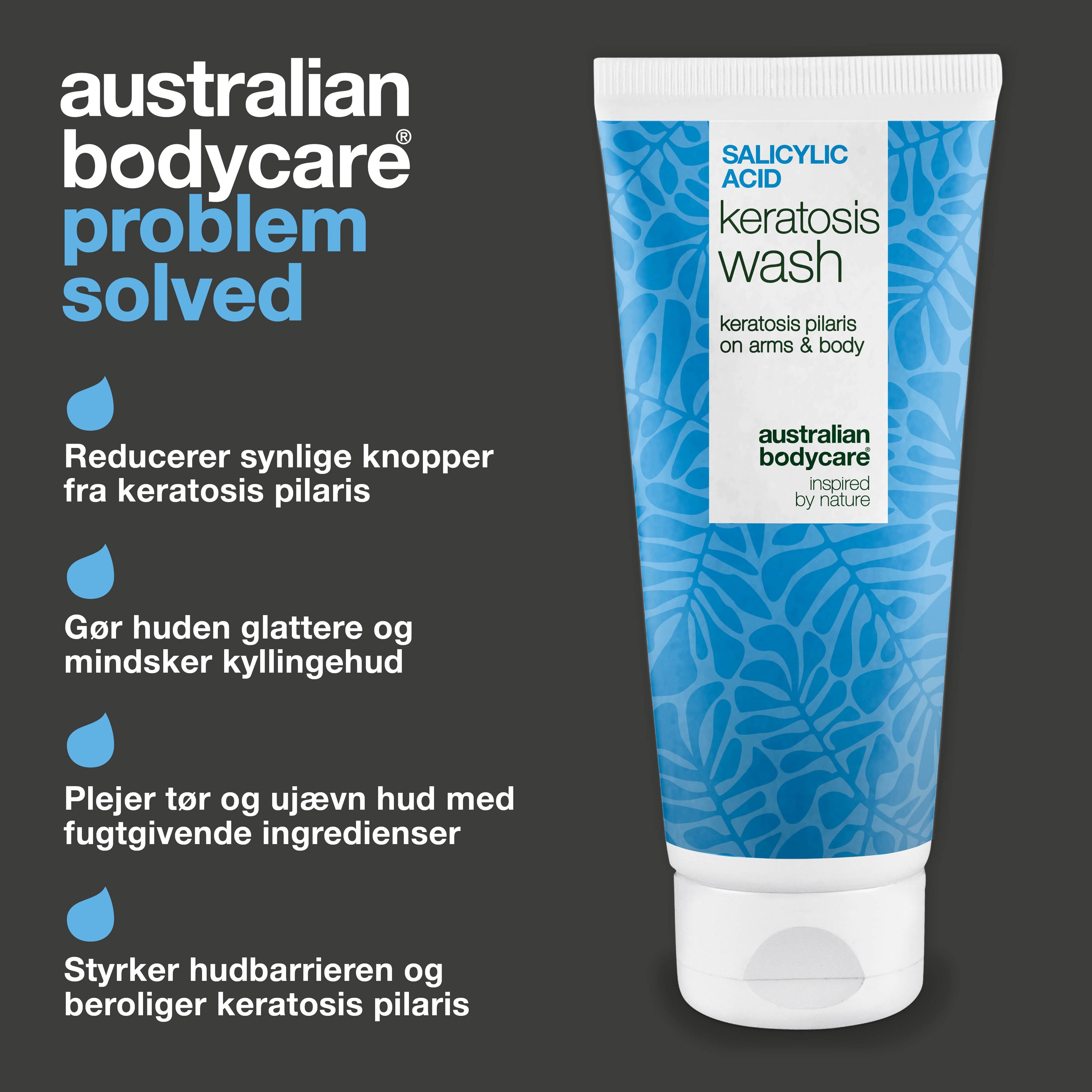 Keratosis Pilaris Body Wash – mod ru hud og små knopper — Keratosis Pilaris Body Wash mod ru hud og knopper fra keratosis pilaris. Med salicylsyre, niacinamid og glycerin for glattere hud.