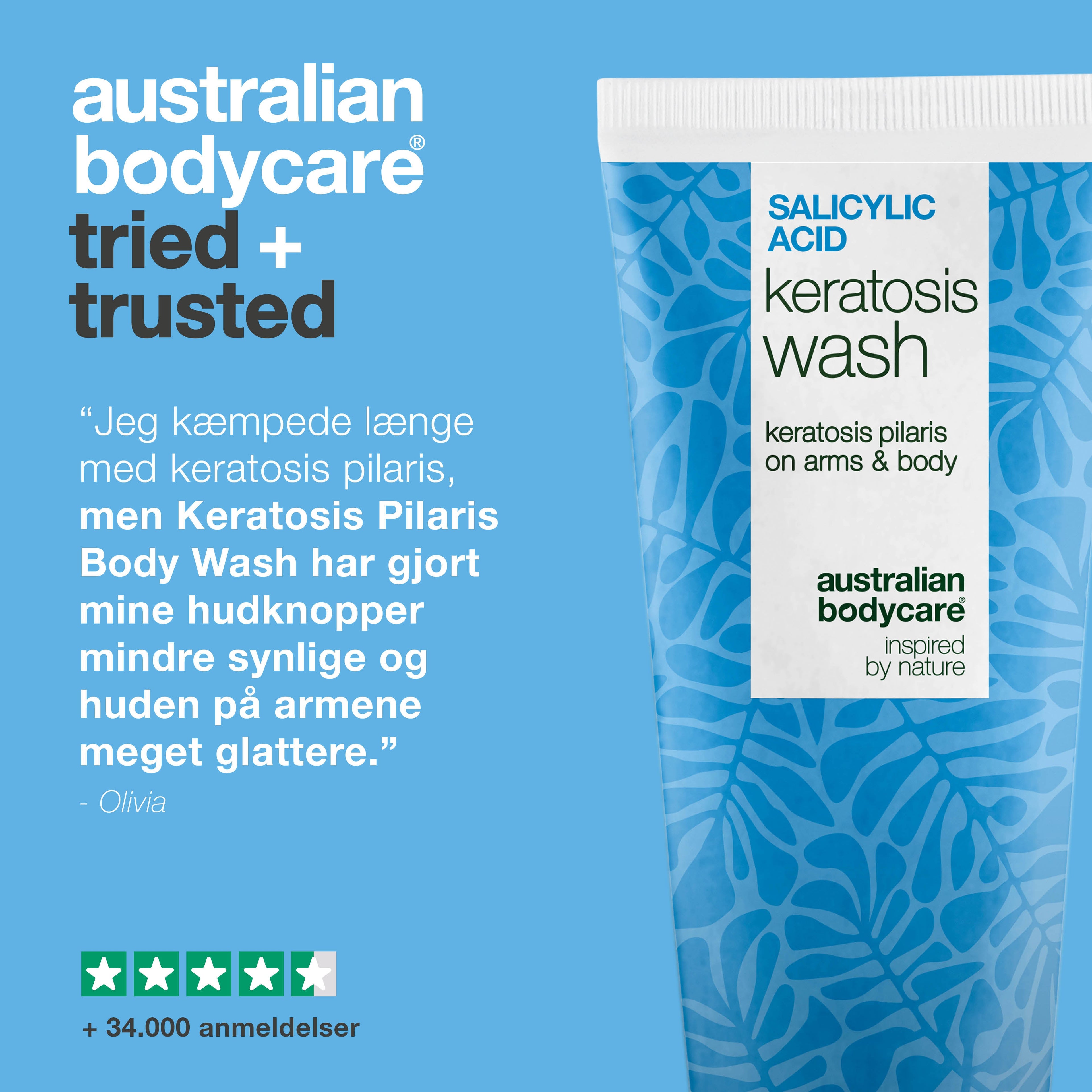 Keratosis Pilaris Body Wash – mod ru hud og små knopper — Keratosis Pilaris Body Wash mod ru hud og knopper fra keratosis pilaris. Med salicylsyre, niacinamid og glycerin for glattere hud.