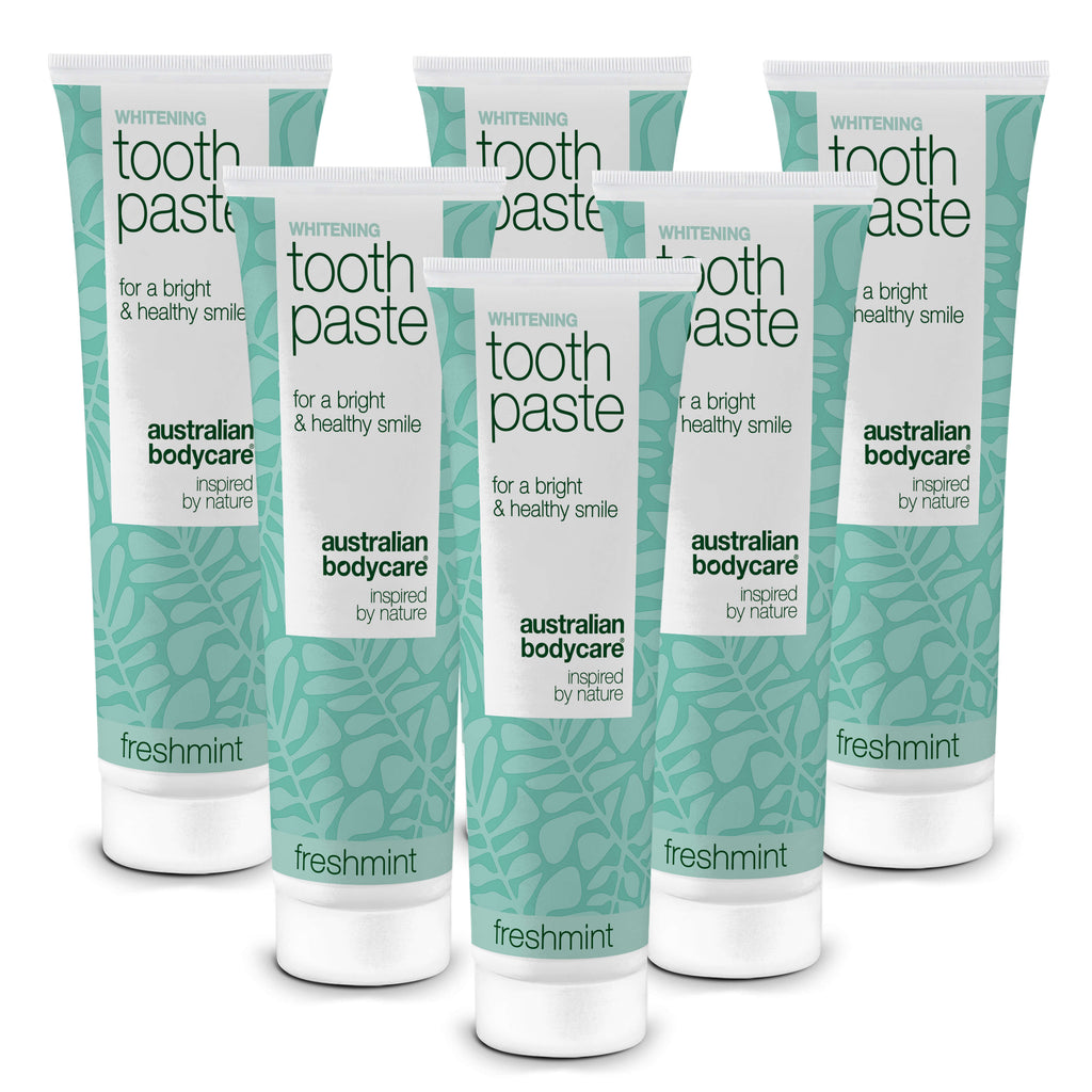 Whitening tandpasta – Fjerner misfarvninger og giver hvide tænder — Whitening tandpasta, der bekæmper gule tænder og styrker emaljen. Med hydreret silica, alumina og menthol for frisk ånde.