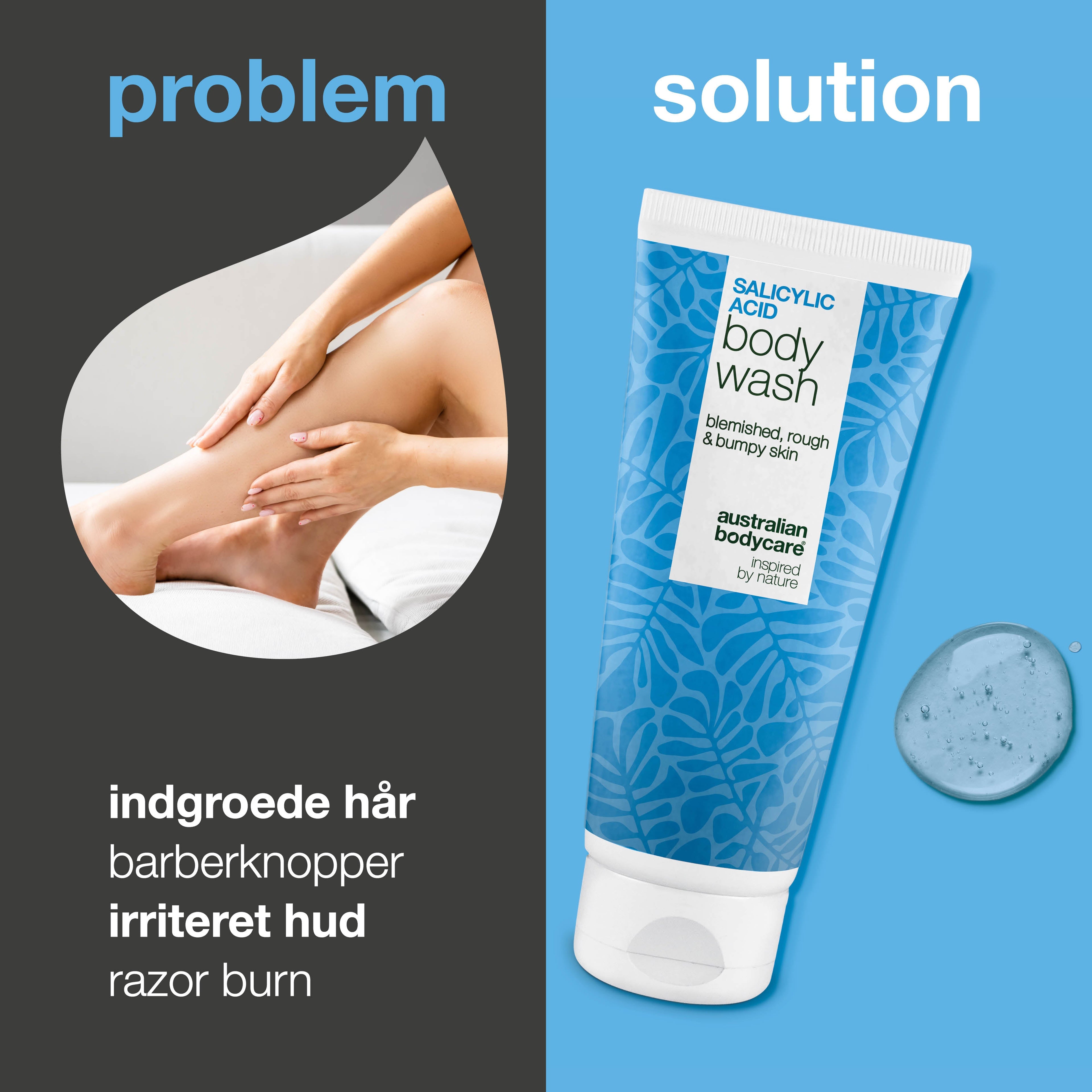 Salicylsyre Shave Wash mod barberknopper og irritation — Salicylsyre Shave Wash mod indgroede hår og irritation. Indeholder salicylsyre (BHA), niacinamid og zink PCA.