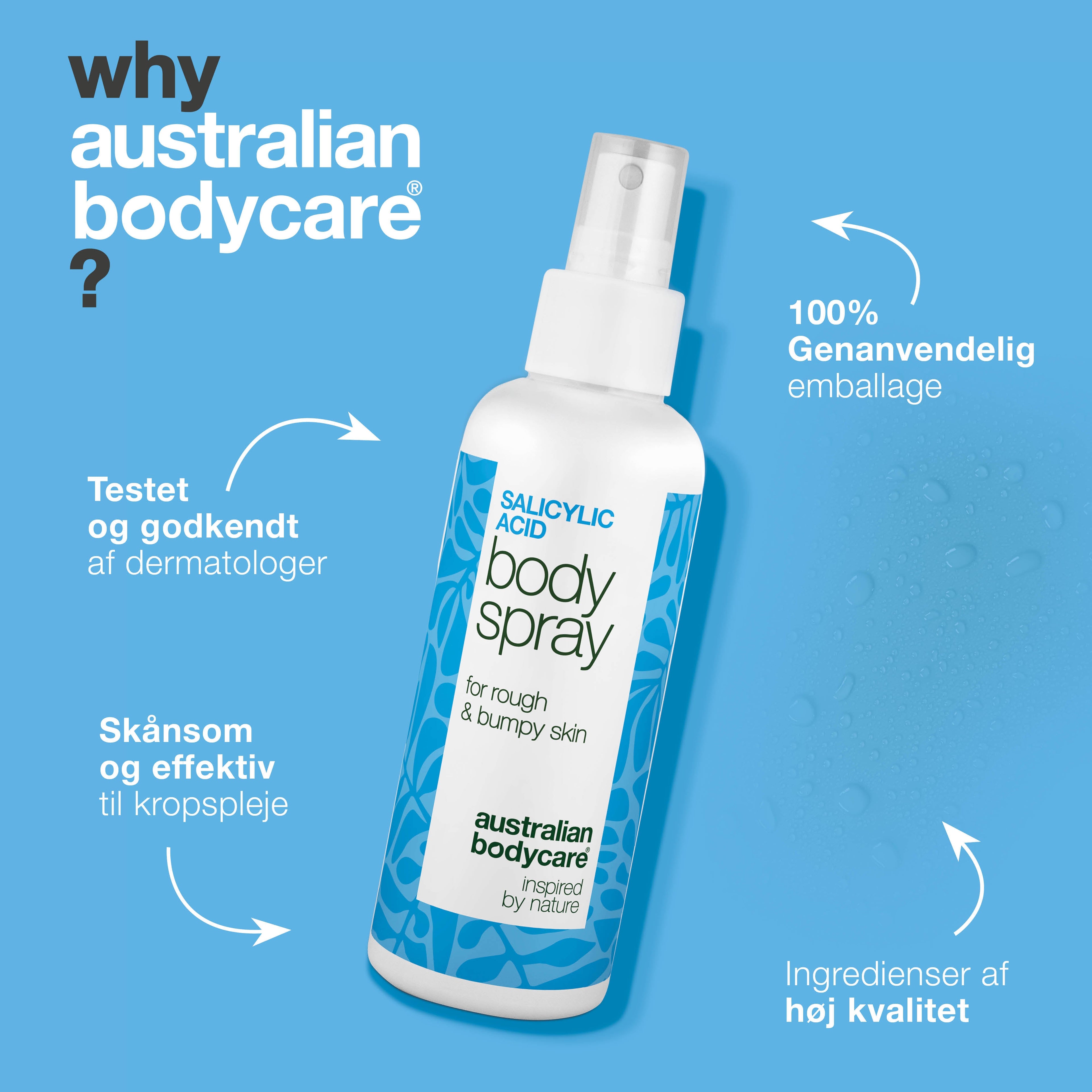 Spray mod bumser på penis – reducerer uren hud og rødme — Spray mod bumser på penis reducerer uren hud og rødme. Med salicylsyre, glykolsyre, zink, panthenol og glycerin.