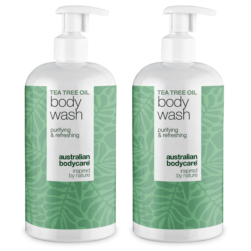 Tea Tree Body Wash til bumser, fedtet hud og kropslugt — Tea Tree Body Wash til uren, fedtet eller irriteret hud. Med Tea Tree Oil, Zinc PCA og mild Coco-Betaine.