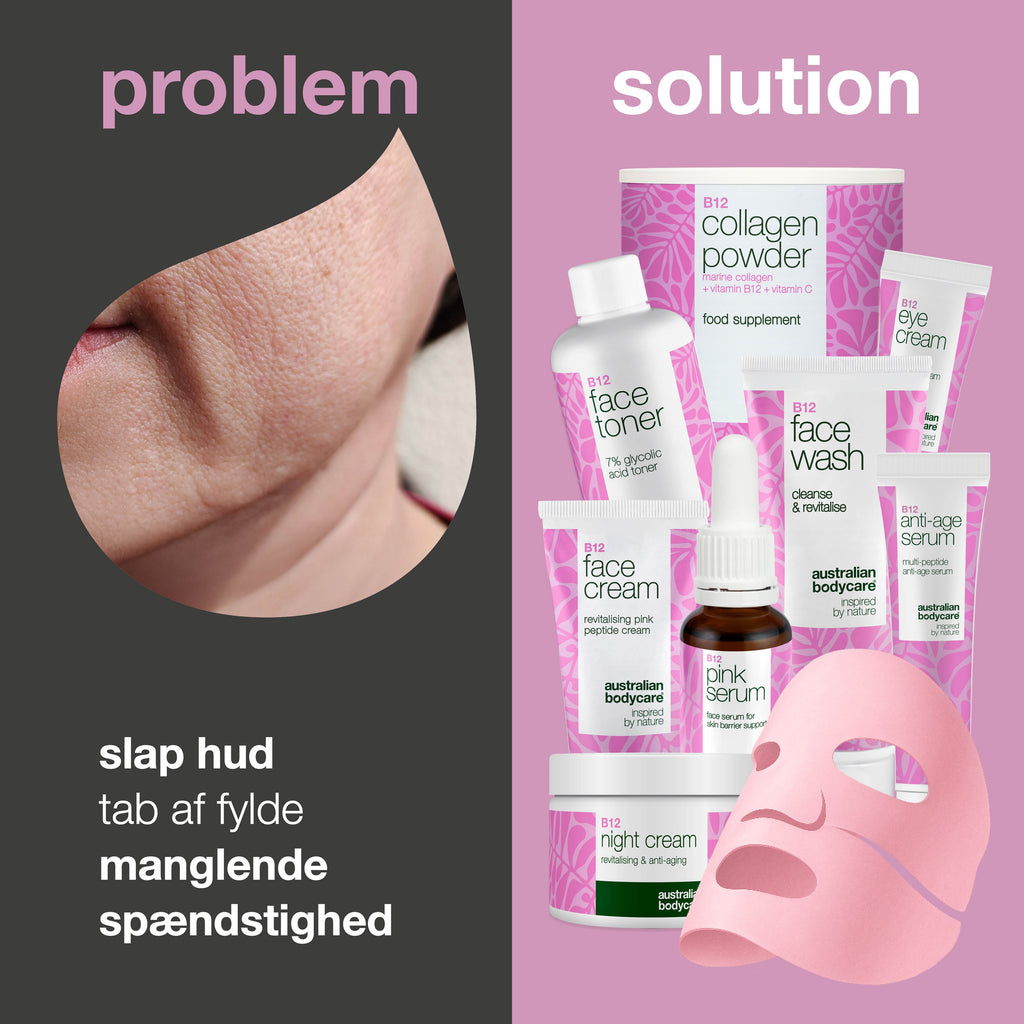 Ansigtspakke mod slap hud og tab af fylde efter vægttab